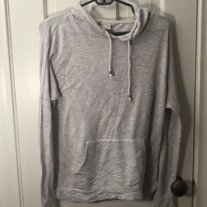 Thin light gray oversized soft sweatshirt